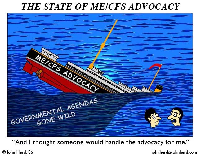 Cartoon ME/CFS Advocacy: Sinking Ship