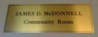 James McDonnell Room Sign