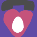 Picture of phone receiver, egg, and heart
